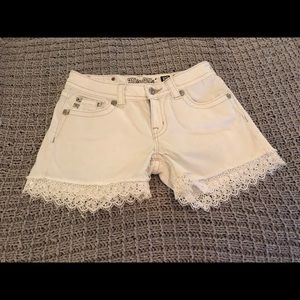 Miss Me white shorts